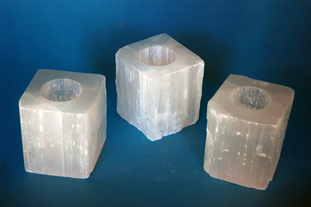 Square Selenite Tea Light