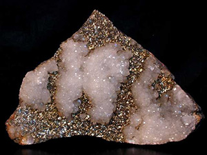 Pyrite with Calcite